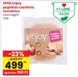 Spar SPAR enjoy. paprikás szalámis szendvics ajánlat