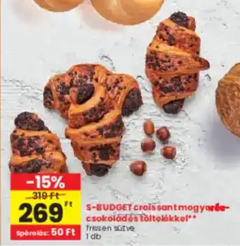 Spar S-BUDGET croissant mogyor csokoládés töltelékkel ajánlat