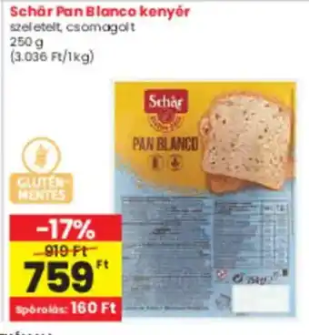 Spar Schär Pan Blanco kenyér ajánlat