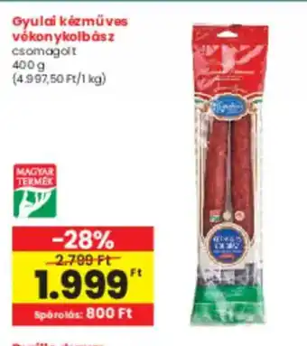 Spar Gyulai kézműves vékonykolbász ajánlat