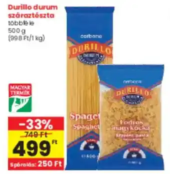 Spar Durillo durum száraztészta ajánlat