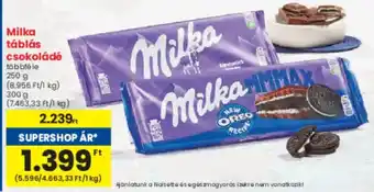 Spar Milka táblás csokoládé ajánlat