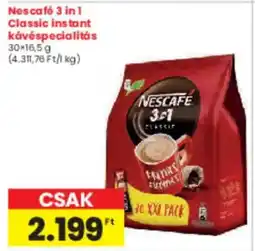 Spar Nescafé 3 in 1 Classic instant kávéspecialitás ajánlat