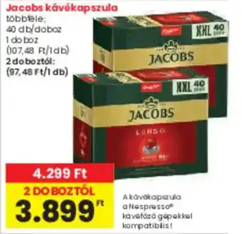 Spar Jacobs kávékapszula ajánlat