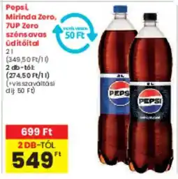 Spar Pepsi, mirinda zero, 7up zero szénsavas üdítőital ajánlat