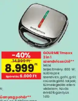 Spar Gourmetmaxx 3in1 szendvicssütő ajánlat