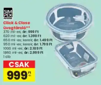 Spar Click & close üvegtároló ajánlat