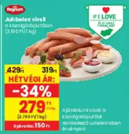 Spar Regnum Juhbeles virsli ajánlat