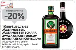 Auchan Többféle 0,7 l-es jägermeister stb. ajánlat