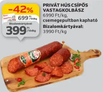 Auchan Privát hús csípős vastagkolbász ajánlat