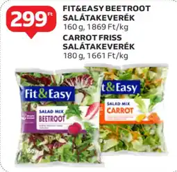 Auchan Fit&easy beetroot salátakeverék, carrot friss salátakeverék ajánlat