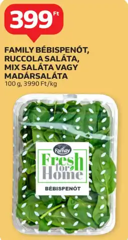 Auchan Family bébispenót, ruccola saláta, mix saláta vagy madársaláta ajánlat