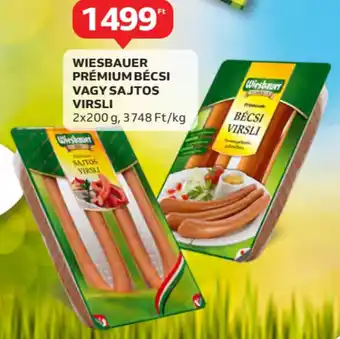 Auchan Wiesbauer prémium bécsi vagy sajtos virsli ajánlat