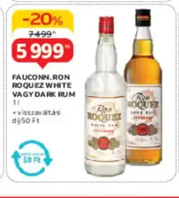 Auchan Fauconn Ron Roquez White vagy Dark Rum ajánlat