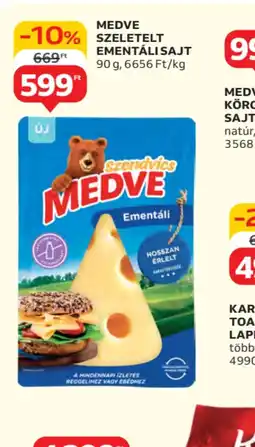 Auchan Medve Szeletelet Emmentáli Sajt ajánlat