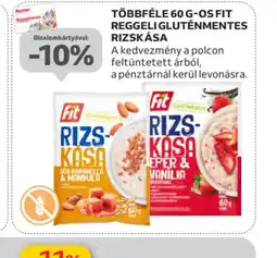 Auchan Többféle 60 g-os Fit Reggeli Gluténmentes Rizskása ajánlat