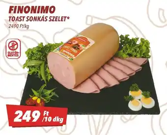 CBA Finonimo toast sonkás szelet ajánlat