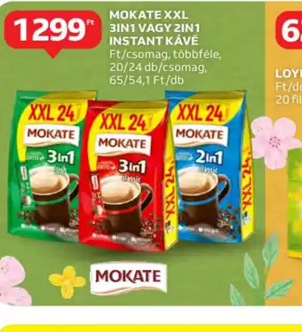 Auchan Mokate XXL 3in1 vagy 2in1 Instant Kávé ajánlat