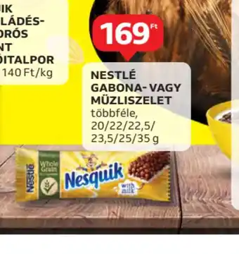 Auchan Nestlé Gabona- vagy müzliszelet ajánlat