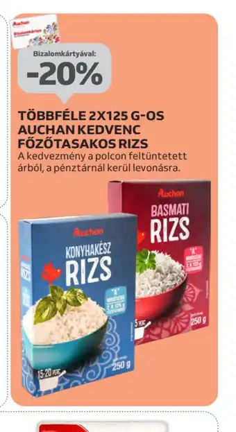 Auchan Többféle Auchan Kedvenc Főzőtasakos Rizs ajánlat