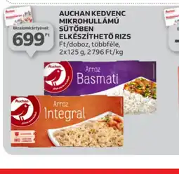 Auchan Auchan Kedvenc Mikrhullámú Sütőben Elkészíthető Rizs ajánlat