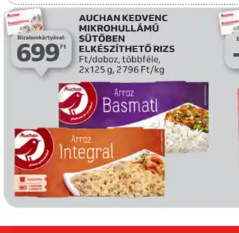 Auchan Auchan Kedvenc Mikrhullámú Sütőben Elkészíthető Rizs ajánlat