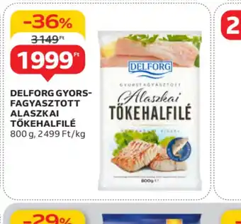 Auchan Delforg Gyorsfagyasztott Alaszkai Tőkehalfilé ajánlat