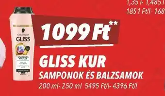 CBA Gliss kur samponok és balzsamok ajánlat