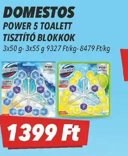 CBA Domestos power 5 toalett tisztító blokkok ajánlat