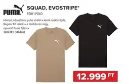 Hervis Puma squad, evostripe férfi póló ajánlat