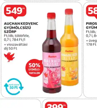 Auchan Auchan Kedvenc Gyümölcsízű Szörp ajánlat