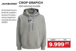 Hervis Jack jones® crop grapich férfi kapucnis ajánlat