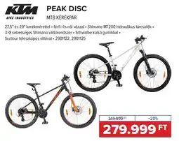 Hervis Ktm peak disc mtb kerékpár ajánlat