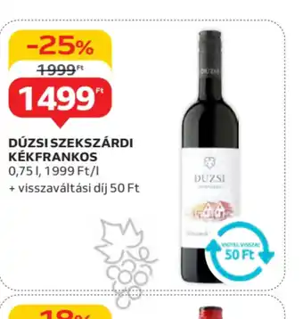 Auchan Dúzsi Szekszárd Kékfrankos ajánlat