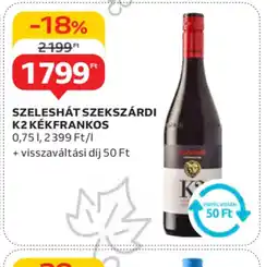 Auchan Szeleshát Szekszárd K2 Kékfrankos ajánlat