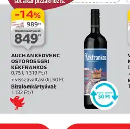 Auchan Auchan Kedvenc Ostoros Egri Kékfrankos ajánlat