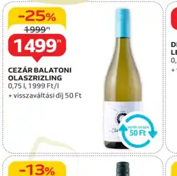 Auchan Cezári Balatoni Olaszrizling ajánlat