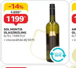 Auchan Sol Montis Olaszrizling ajánlat