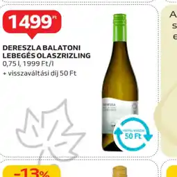 Auchan Dereszla Balatoni Lebegés Olaszrizling ajánlat