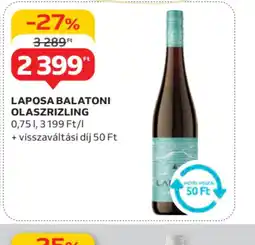 Auchan Laposa Balatoni Olaszrizling ajánlat