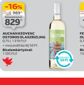 Auchan Auchan Kedvenc Olaszrizling ajánlat