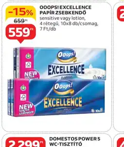 Auchan Ooops! Excellence Papír Zsebkendő ajánlat