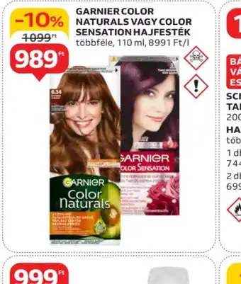 Auchan Garnier Color Naturals vagy Color Sensation Hajfesték ajánlat