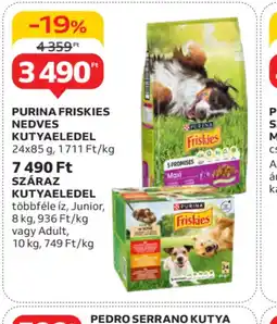 Auchan Purina Friskies Nedves Kutyaeledel PURINA FRISKIES SZÁRAZ Száraz Kutyaeledel ajánlat