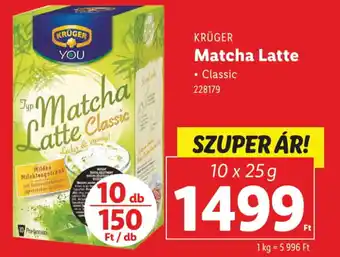 Lidl KRÜGER Matcha Latte ajánlat