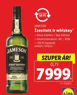 Lidl JAMESON Ízesített ír whiskey ajánlat