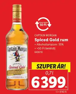 Lidl CAPTAIN MORGAN Spiced Gold rum ajánlat