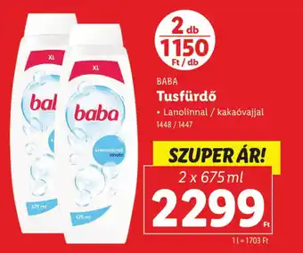 Lidl BABA Tusfürdő ajánlat