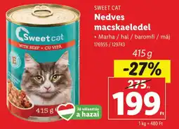 Lidl SWEET CAT Nedves macskaeledel ajánlat