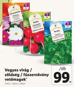 Lidl Vegyes virág / zöldség / fűszernövény vetőmagok ajánlat